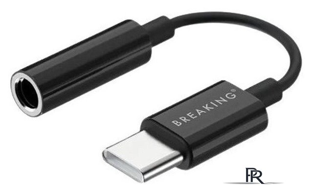 Адаптер Breaking 24560 USB Type-C - 3.5 Jack (черный) - Изображение №1 — Интернет-магазин ПроЗаказ
