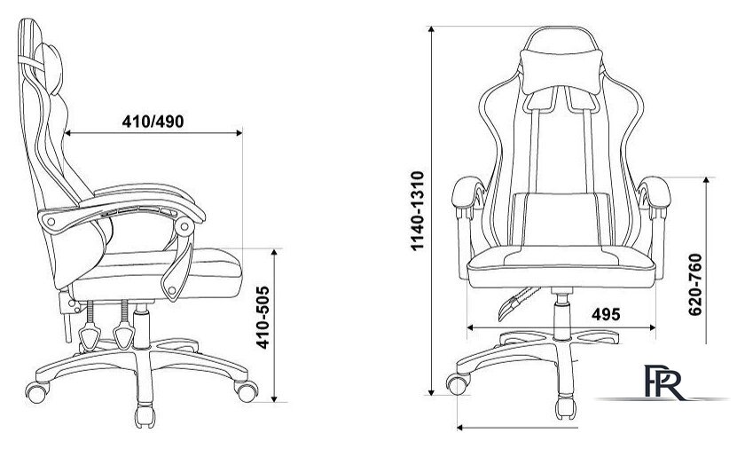 Игровое (геймерское) кресло Бюрократ Zombie Rudger (черный) - Изображение №21 — Интернет-магазин ПроЗаказ