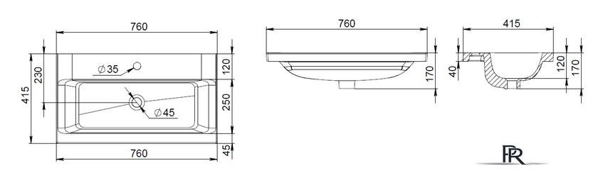 Умывальник AM.PM Gem M90WCC0752WG 76x41.5 - Изображение №5 — Интернет-магазин ПроЗаказ
