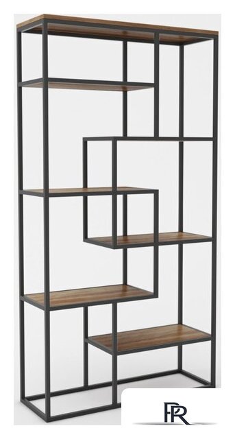 Стеллаж Hype Mebel Зиг-Заг-2 100x170 (черный/дуб галифакс олово) - Изображение №1 — Интернет-магазин ПроЗаказ