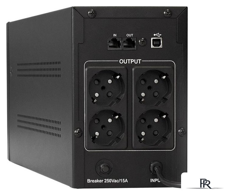 Источник бесперебойного питания ExeGate UNB-1500.LED.AVR.EURO.RJ.USB EP212521RUS - Изображение №2 — Интернет-магазин ПроЗаказ