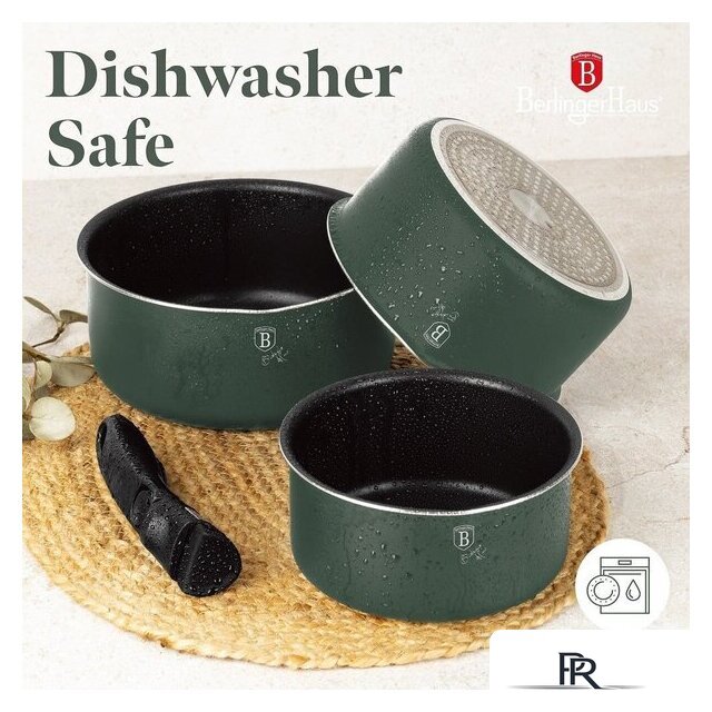 Набор кастрюль Berlinger Haus Matte Green Collection BH-8423 - Изображение №2 — Интернет-магазин ПроЗаказ