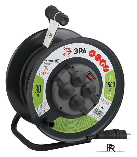 Удлинитель на катушке ЭРА RMx-4es-3x2.5-30m-IP44(KG) Б0043058 - Изображение №1 — Интернет-магазин ПроЗаказ