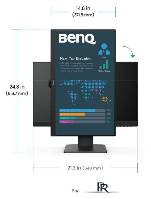 Монитор BenQ Business BL2486TC - Изображение №7 — Интернет-магазин ПроЗаказ
