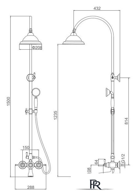 Душевая система  Gerhans K19020G - Изображение №3 — Интернет-магазин ПроЗаказ