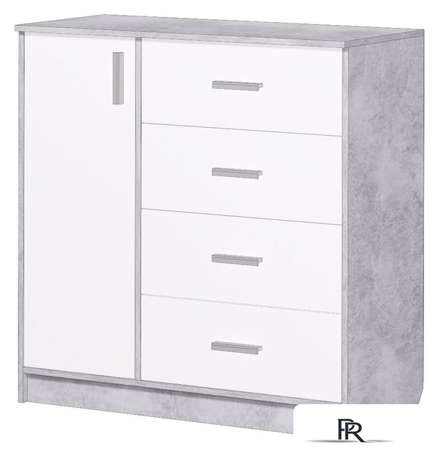 Комод Аквилон №9 1002 (белый/цемент светлый) - Изображение №1 — Интернет-магазин ПроЗаказ