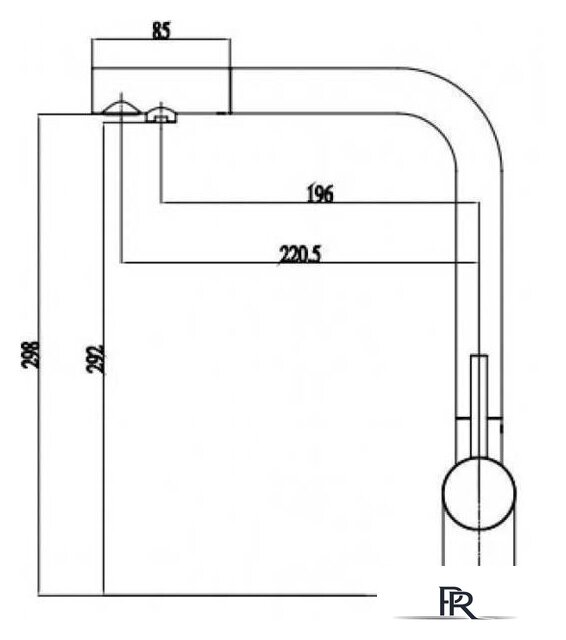 Смеситель Paulmark Skalen Sk213020-GM (вороненая сталь) - Изображение №3 — Интернет-магазин ПроЗаказ