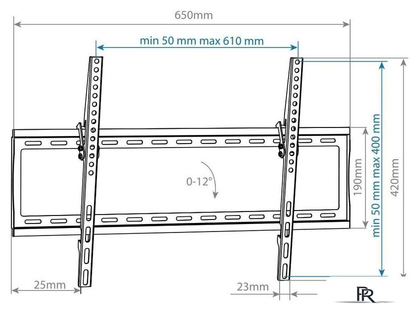 Кронштейн для телевизора Arm Media STEEL-2 NEW (черный) - Изображение №6 — Интернет-магазин ПроЗаказ