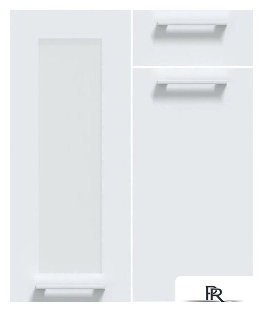 Готовая кухня Интерлиния Мила Gloss 3.3-ПМ2 (белый глянец/белый глянец/кастилло темный) - Изображение №4 — Интернет-магазин ПроЗаказ