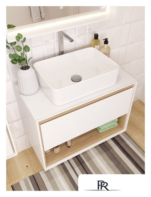  Cersanit Тумба под умывальник со столешницей Louna 80 SZ-LOU80-BL/WH - Изображение №5 — Интернет-магазин ПроЗаказ