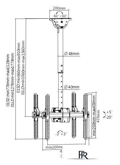 Кронштейн для телевизора Arm Media LCD-1750 - Изображение №2 — Интернет-магазин ПроЗаказ