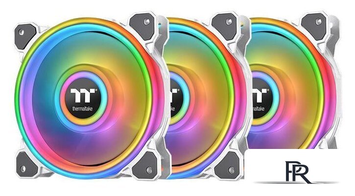 Комплект вентиляторов для корпуса Thermaltake Riing Quad 14 RGB TT Premium 3 Fan Pack CL-F101-PL14SW-A - Изображение №1 — Интернет-магазин ПроЗаказ