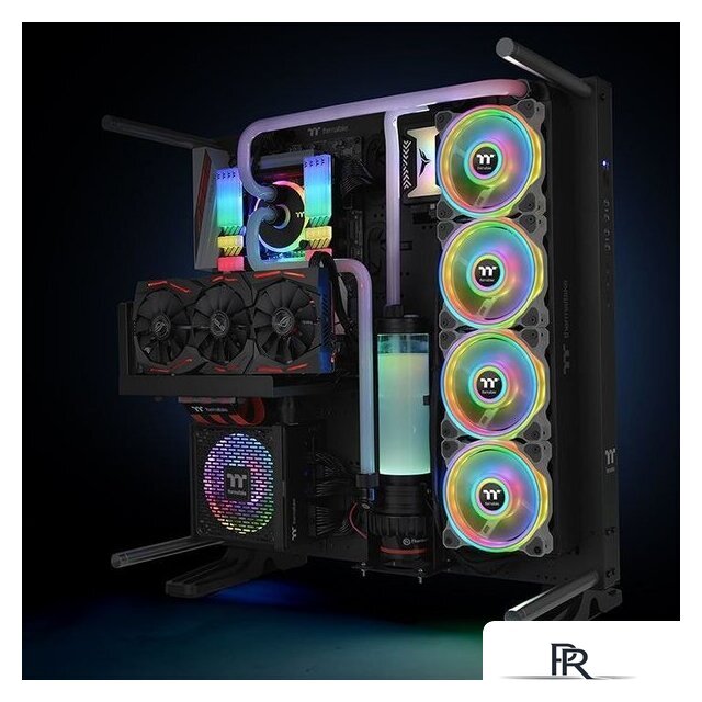 Комплект вентиляторов для корпуса Thermaltake Riing Quad 14 RGB TT Premium 3 Fan Pack CL-F101-PL14SW-A - Изображение №5 — Интернет-магазин ПроЗаказ