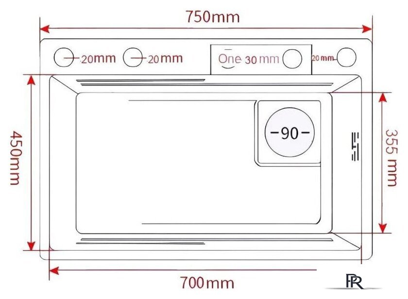 Кухонная мойка Diadonna DS7545B - Изображение №13 — Интернет-магазин ПроЗаказ