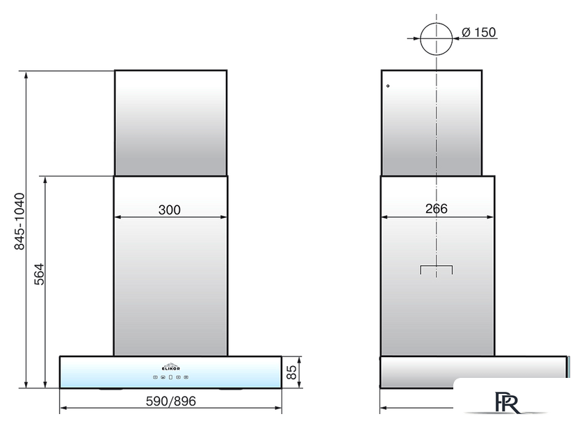 Кухонная вытяжка Elikor Агат 60Н-1000-Е4Д (нержавеющая сталь/черный) (917482) - Изображение №8 — Интернет-магазин ПроЗаказ