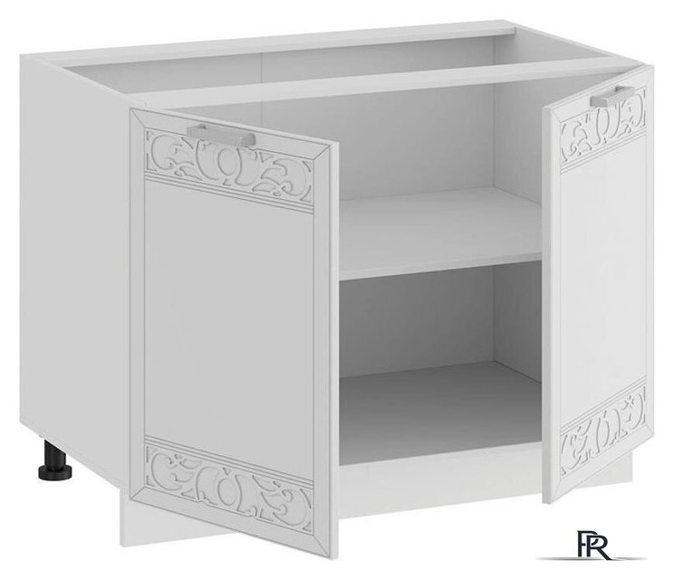 Шкаф напольный Трия Долорес 1Н8 (сноу) - Изображение №2 — Интернет-магазин ПроЗаказ