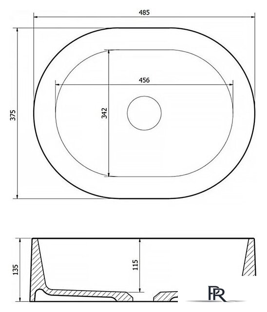 Умывальник Lauter Oliva 21O486DB (Deep Black) - Изображение №11 — Интернет-магазин ПроЗаказ