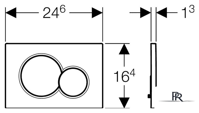 Панель смыва Geberit Sigma 01 115.770.11.5 (белый) - Изображение №2 — Интернет-магазин ПроЗаказ