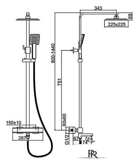 Душевая система  Ledeme L2424D - Изображение №10 — Интернет-магазин ПроЗаказ