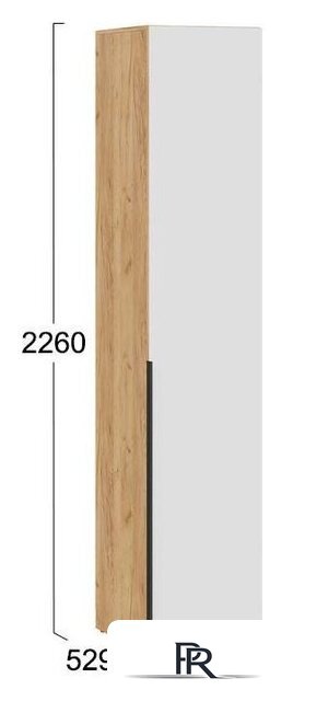 Шкаф-пенал Трия Джоли (дуб крафт золотой/белый матовый) - Изображение №4 — Интернет-магазин ПроЗаказ