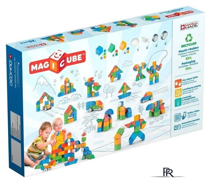 Развивающая игра Geomag Магнитные кубики 4 формы GM209 - Изображение №2 — Интернет-магазин ПроЗаказ