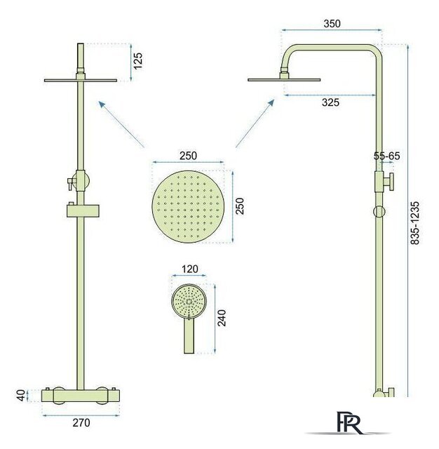 Душевая система  Rea Vincent Matt Gold REA-P6602 - Изображение №8 — Интернет-магазин ПроЗаказ