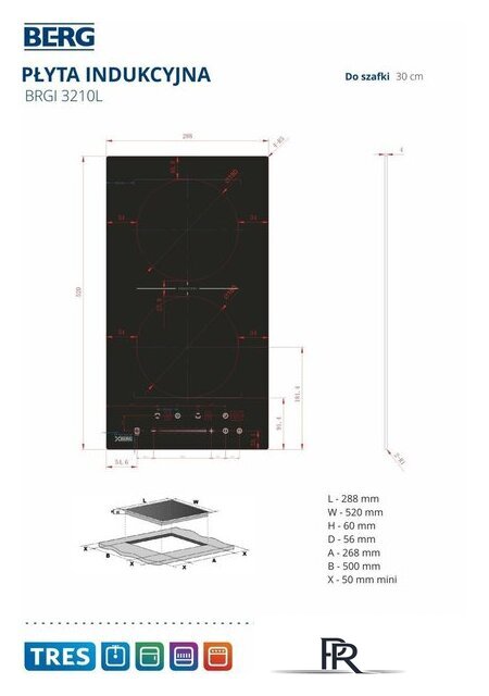 Варочная панель Berg BRGI3210L - Изображение №2 — Интернет-магазин ПроЗаказ