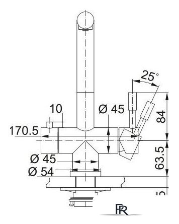 Смеситель Franke Atlas Clear Water PVD 120.0745.585 - Изображение №3 — Интернет-магазин ПроЗаказ