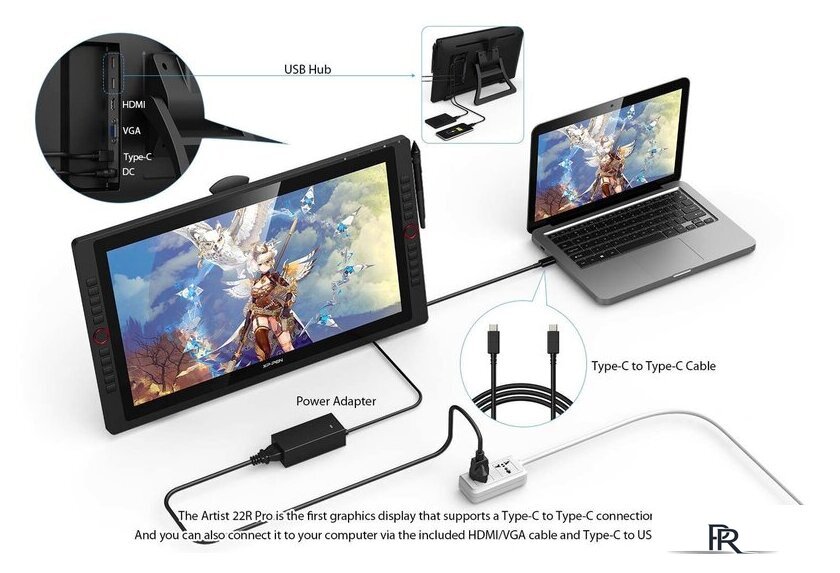 Графический монитор XP-Pen Artist 22R Pro - Изображение №6 — Интернет-магазин ПроЗаказ