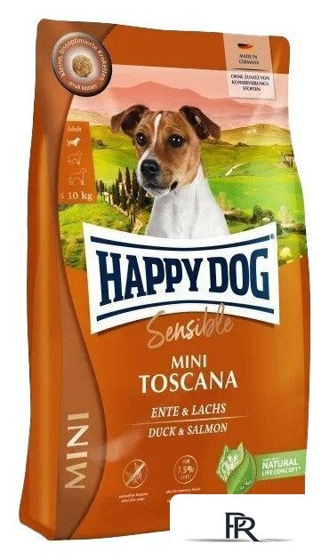 Сухой корм для собак Happy Dog Mini Toscana. Утка и лосось 61300 10 кг - Изображение №1 — Интернет-магазин ПроЗаказ