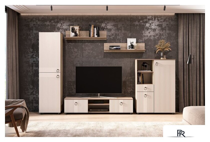 Тумба Mio Tesoro Вудхилл для телевидеоаппаратуры (эндгрейн/меланж) - Изображение №3 — Интернет-магазин ПроЗаказ