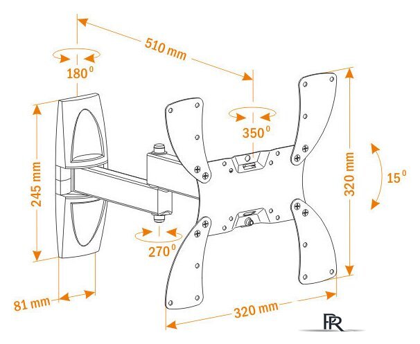 Кронштейн для телевизора Holder LCDS-5046 - Изображение №2 — Интернет-магазин ПроЗаказ