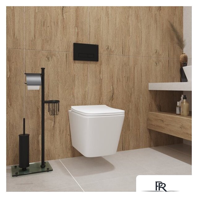 Унитаз подвесной Lauter Square 214903 с кнопкой 219703F (квадратная, сатин) - Изображение №8 — Интернет-магазин ПроЗаказ