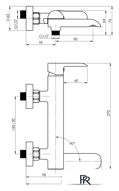 Смеситель Rubineta Ultra-10/K (SW) (черный) - Изображение №2 — Интернет-магазин ПроЗаказ