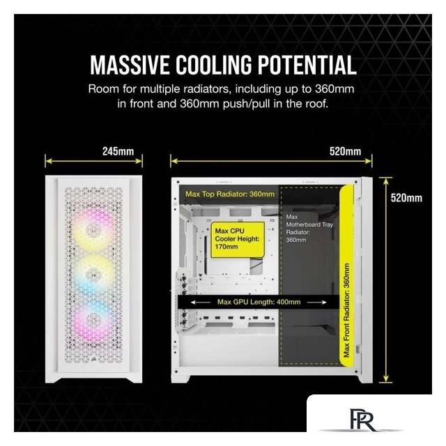 Корпус Corsair 5000D RGB Airflow CC-9011243-WW - Изображение №6 — Интернет-магазин ПроЗаказ