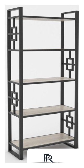 Стеллаж Hype Mebel Квадро 50x200 (черный/дуб галифакс натуральный) - Изображение №1 — Интернет-магазин ПроЗаказ