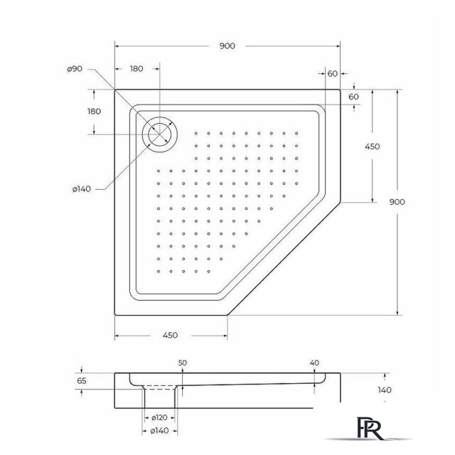Душевой поддон BelBagno TRAY-BB-P-90-15-W 90x90 - Изображение №7 — Интернет-магазин ПроЗаказ
