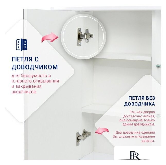  Doratiz Шкаф с зеркалом Doratiz Венеция 60 R 2712.210 (белый) - Изображение №18 — Интернет-магазин ПроЗаказ