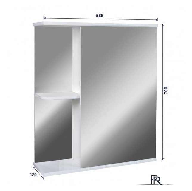  Doratiz Шкаф с зеркалом Doratiz Венеция 60 R 2712.210 (белый) - Изображение №20 — Интернет-магазин ПроЗаказ