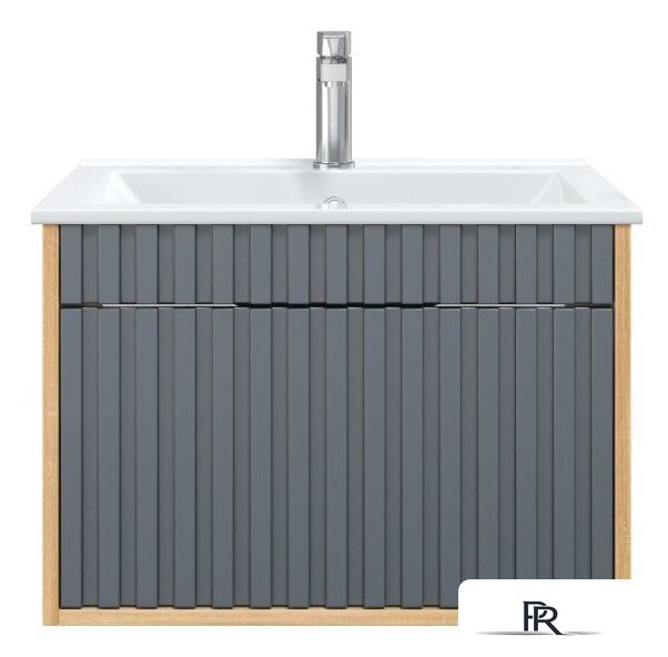  Onika Тумба под умывальник Дайлер 60 106151 (графит/дуб сонома) - Изображение №2 — Интернет-магазин ПроЗаказ