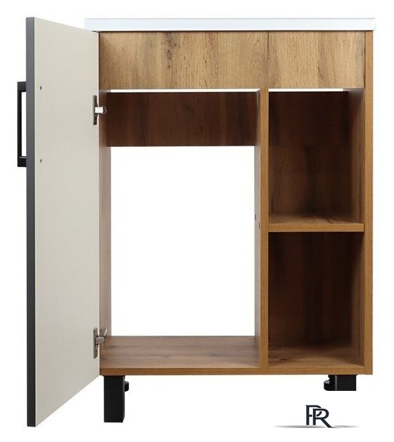  Doratiz Тумба под умывальник Лофт 50 9912.017 (графит/ватан) - Изображение №3 — Интернет-магазин ПроЗаказ