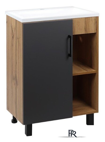  Doratiz Тумба под умывальник Лофт 50 9912.017 (графит/ватан) - Изображение №1 — Интернет-магазин ПроЗаказ