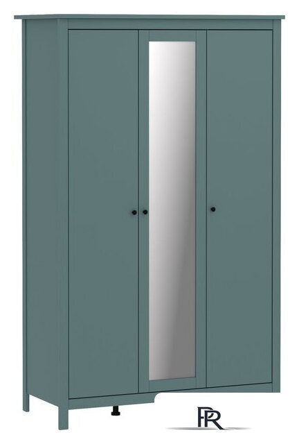 Шкаф распашной Mio Tesoro Сага с зеркалом 2.08.01.040.6 (темно-бирюзовый) - Изображение №1 — Интернет-магазин ПроЗаказ