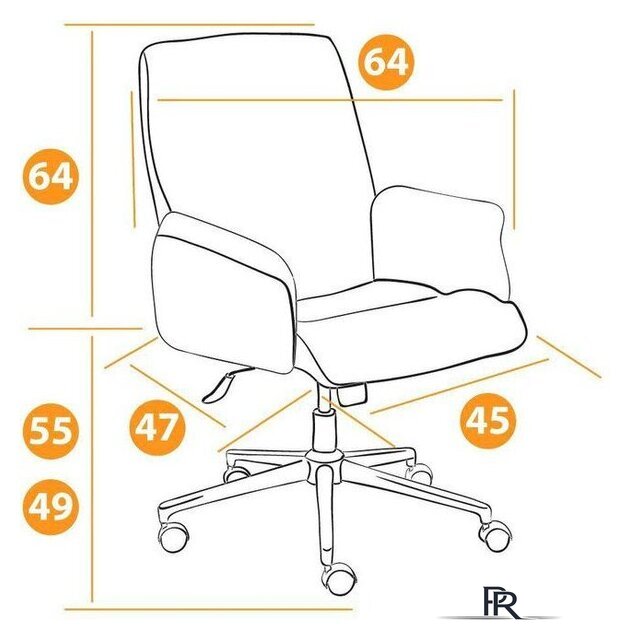 Офисное кресло TetChair York (флок, синий 32) - Изображение №9 — Интернет-магазин ПроЗаказ