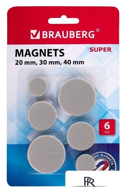 Набор магнитов BRAUBERG Super 237481 (6шт) - Изображение №1 — Интернет-магазин ПроЗаказ
