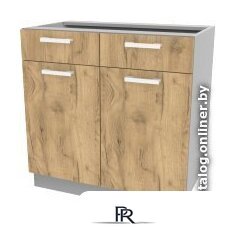 Шкаф напольный Интерлиния Компо НШ80рш2 (дуб золотой) - Изображение №1 — Интернет-магазин ПроЗаказ