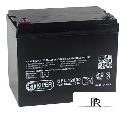 Аккумулятор для ИБП Kiper GPL-12800 (12В/80 А·ч) - Изображение №1 — Интернет-магазин ПроЗаказ