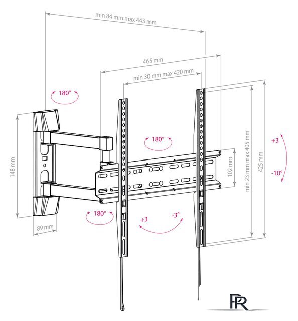 Кронштейн для телевизора Arm Media LCD-414 - Изображение №3 — Интернет-магазин ПроЗаказ