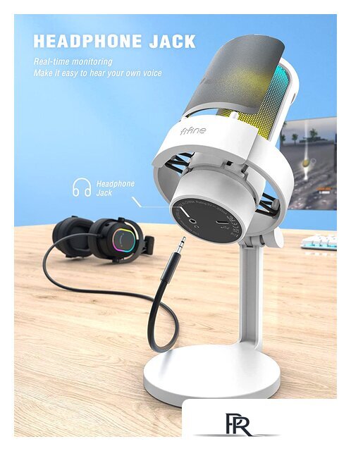 Проводной микрофон FIFINE A8 (белый) - Изображение №4 — Интернет-магазин ПроЗаказ