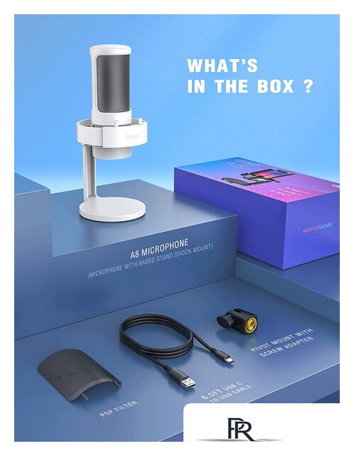 Проводной микрофон FIFINE A8 (белый) - Изображение №8 — Интернет-магазин ПроЗаказ